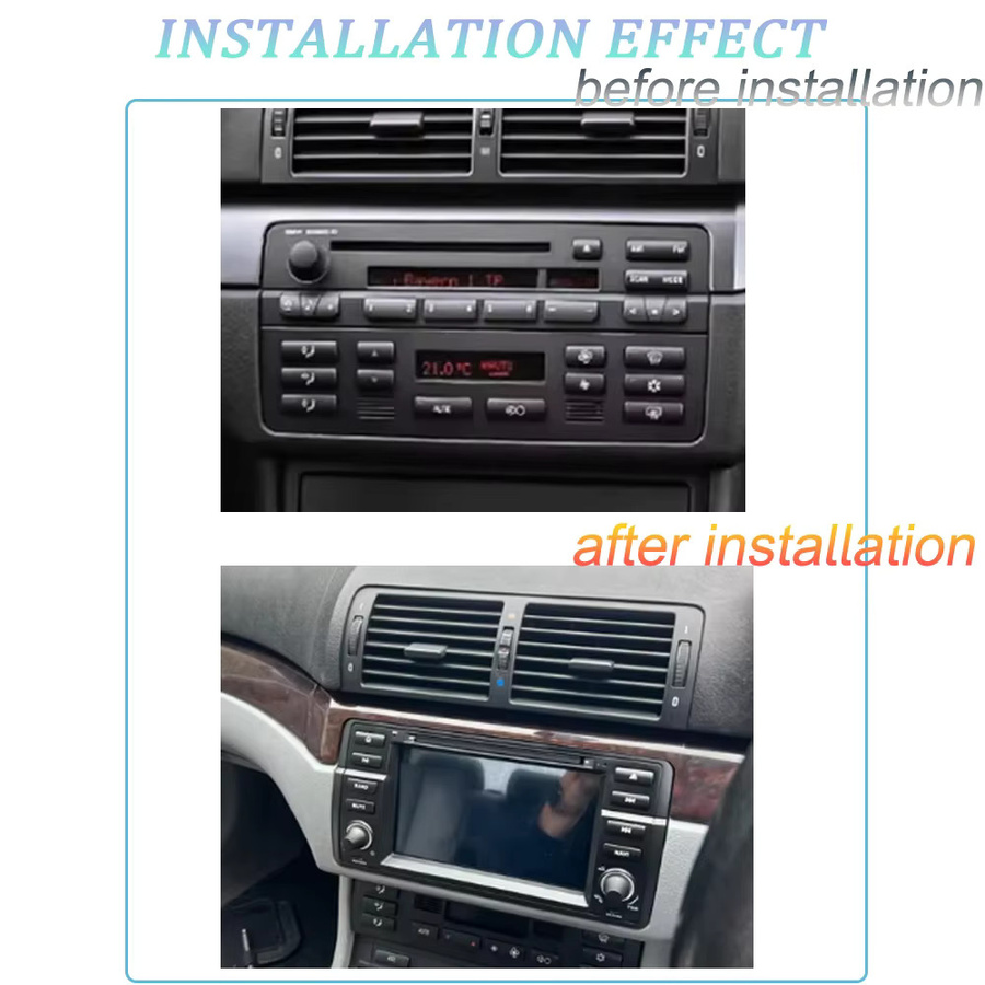 SKYSHADOW Android 14 Carplay Autoradio mit 12GB RAM und 256GB Speicher für BMW E46 M3 und Rover 75 MG ZT, Schwarz, mit GPS, WiFi, Bluetooth und 4G LTE - Bild 2