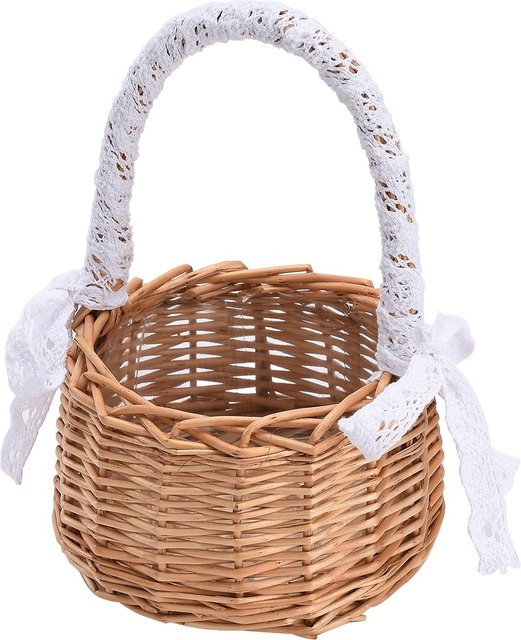 Handgewebter Rattan-Aufbewahrungskorb von OutsideWorld mit Griff für Blumen und Dekoration - Bild 1