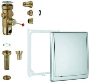 Grohe Austausch-WC-Druckspüler 3/4 Zoll mit Vorabspülung, einstellbare Spülmenge 6-9 l, silber - Bild 1