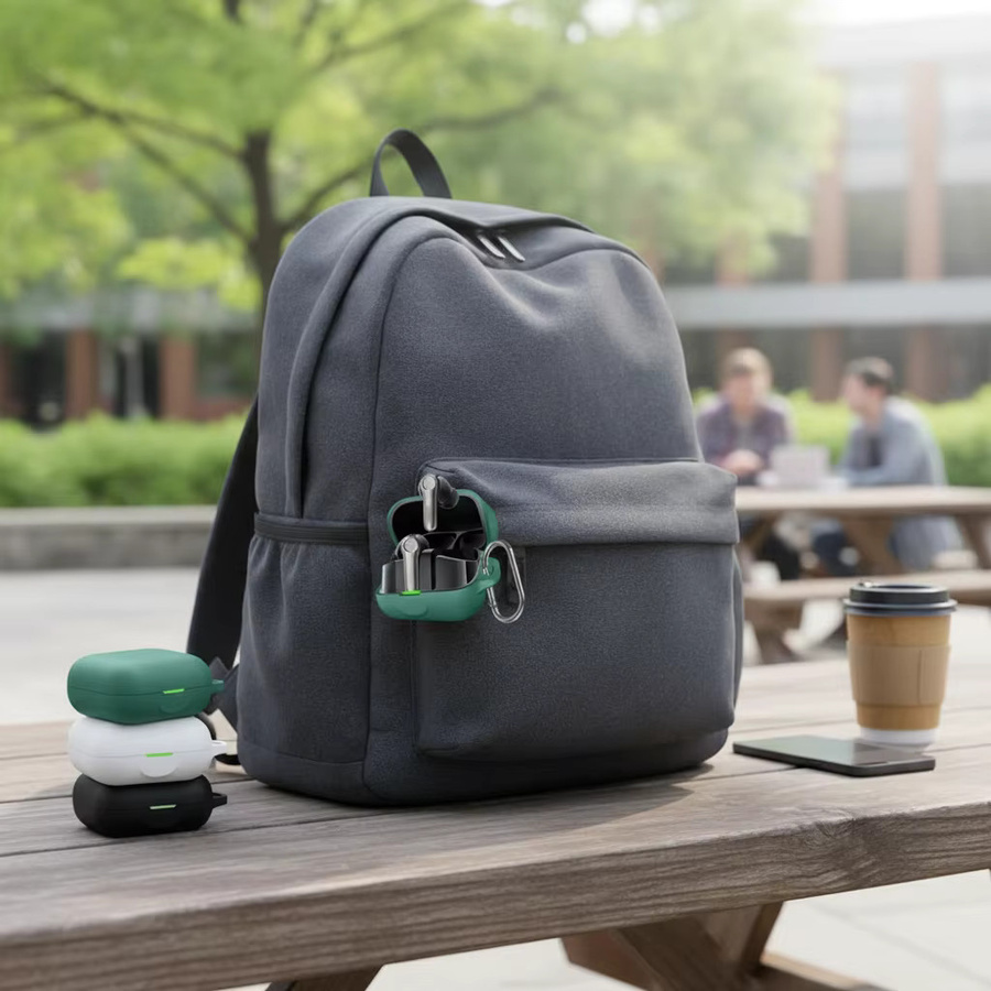 EarFun Air Pro 4+ Schutzhülle aus weichem Silikon mit Haken zur sturzsicheren Aufbewahrung - Bild 3
