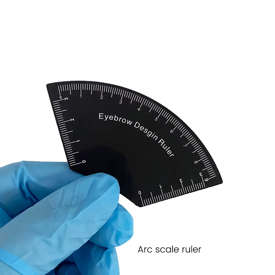 MZ Beauty Augenbrauen Lineal Microblading Mapping Werkzeug, PVC - Bild 3