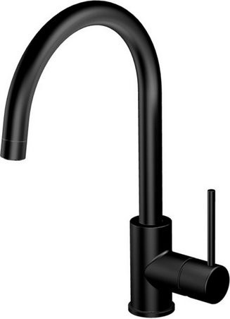 LENZ Küchenarmatur LIO aus Messing in Schwarz-Matt mit schwenkbarem Auslauf und wassersparender Funktion - Bild 1