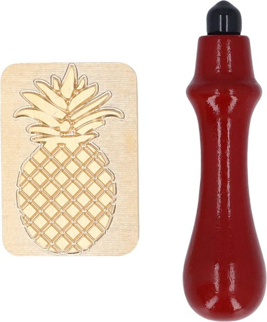 CosyHome Eiswürfelstempel aus Kupfer mit Holzgriff in Gold für Cocktail und Whiskey - Bild 1