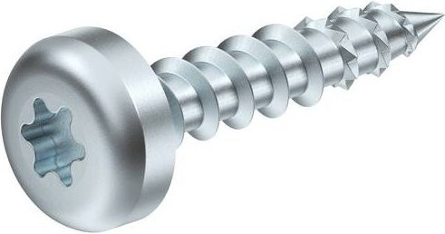 OBO Bettermann BSKH-S6030 Sicherheitsschrauben, Kreuzschlitz Pozidriv, Durchmesser: 6 mm, Länge: 30 mm, Stahl verzinkt, Silber, 200 Stück - Bild 1