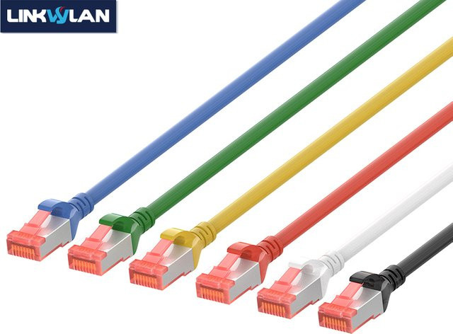 Linkwylan RJ45 Cat 6 SFTP Ethernet Patchkabel LAN Kabel Snagless LSZH Blau (3er Pack) - Bild 1