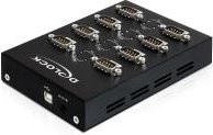 DeLock USB 2.0 zu 8 x Seriell Adapter RS-232 in Schwarz - Bild 1