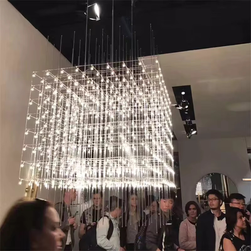 TAONUANSHU LED Pendelleuchte im minimalistischen Würfel-Design aus Metall, Warmweiß - Bild 5
