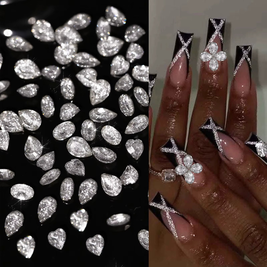 Misscheering Nagelkunst-Strasssteine, transparent, glänzend, Unisex - Bild 3