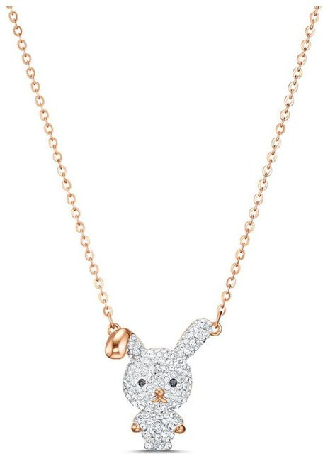 Swarovski Anhänger Halskette, Hase, Roségold, Kristall, Damen - Bild 1
