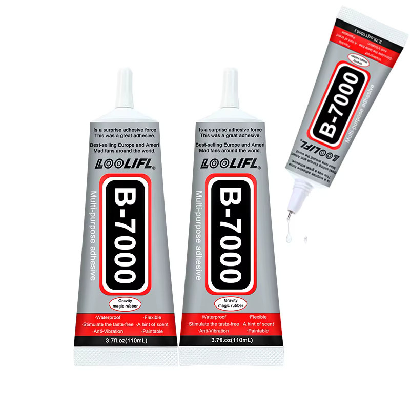 LOOLIFL B-7000 Transparenter Starker Kleber, Wasserfester Reparaturkleber für Glas, Kunststoff, Handybildschirme und DIY-Handwerk, 110 ml - Bild 7