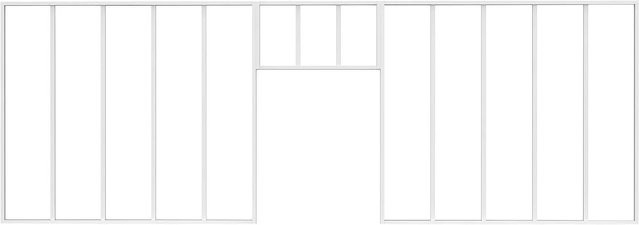 Vente-unique Glaswand Bayview Weiß aus Aluminium und Glas B/T/H: 150 x 73 x 4,2 cm - Bild 1