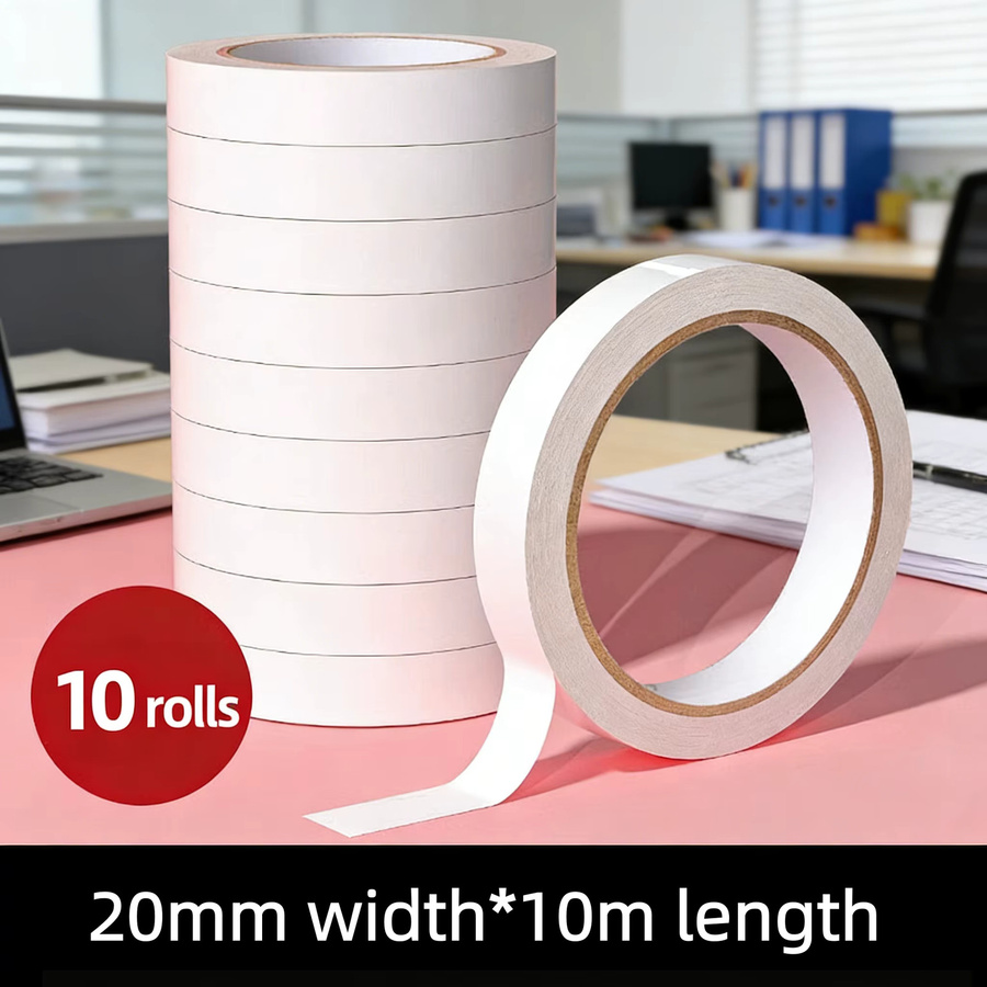 YX Doppelseitiges Baumwoll-Klebeband in Weiß, 10 m Länge - Bild 1