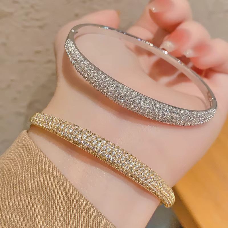 LISHAYUNXI Manschetten-Armreifen, Kubische Zirkonia, Armbänder - Bild 1