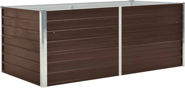 DELUKE Hochbeet OSKAR aus verzinktem Stahl in Braun, B/T/H: 160 x 80 x 45 cm - Bild 1