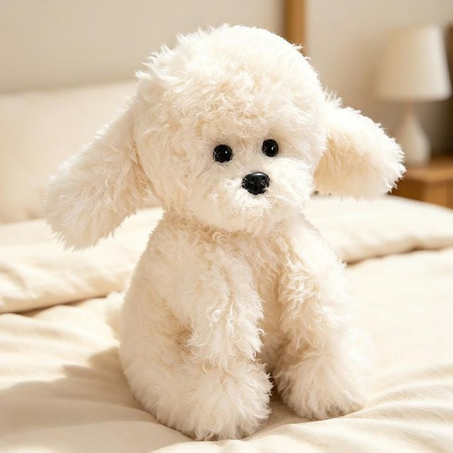 Yiran Health & Beauty Teddy Hund Plüschtier, Weiß, Lohnbraun, ab 14 Jahren - Bild 1