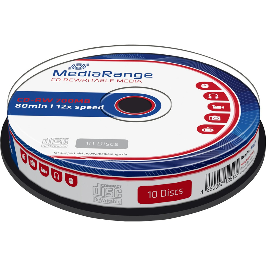 MediaRange CD-RW Rohlinge Multicolor, 700 MB - Bild 1