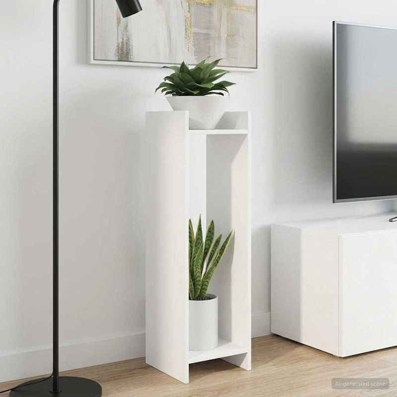 Vidaxl Pflanzenständer Set aus Holzwerkstoff, 2 Stück, Weiß, H x B x T: 100 x 30 x 30 cm - Bild 1