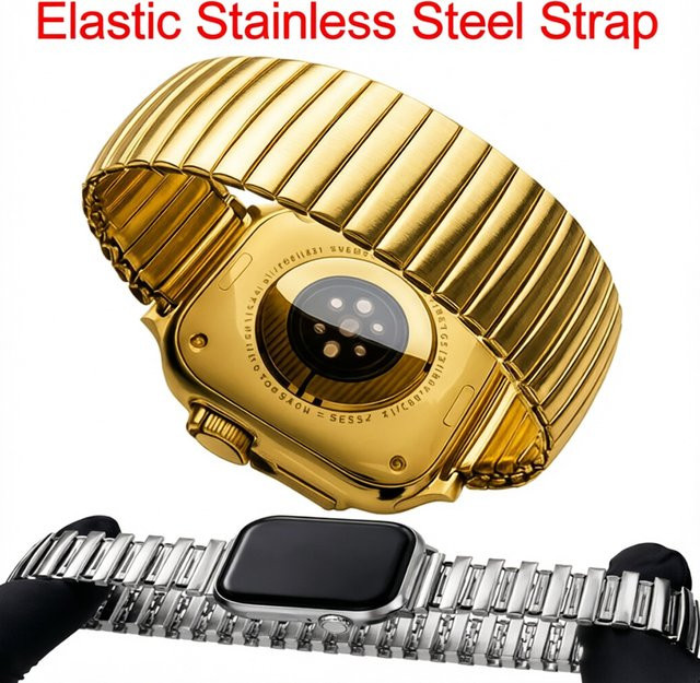 CAOWTAN Uhrenarmband Edelstahl, Elastisch, Unisex - Bild 1