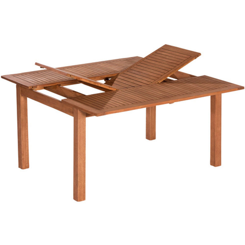 Merxx Ausziehtisch quadratisch aus Eukalyptusholz in Beige, B/T/H: 150 x 100 x 74 cm - Bild 2