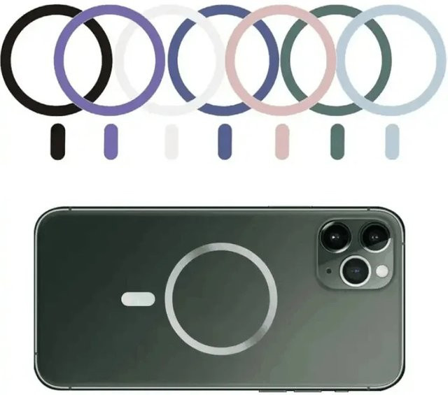 Magnetischer Metallplattenring in Grün für Apple MagSafe Wireless Charger, Eisenblech-Aufkleber als Zubehör für Autotelefonhalter - Bild 1