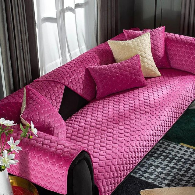 Rutschfeste Kurzplüsch-Sofamatte von Your Warm Home als warme Winter-Sofadecke für dein Wohnzimmer, B/B: 90 x 90 cm - Bild 1
