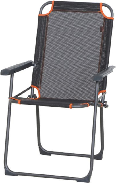 Siena Garden Campingstuhl Comfort aus Aluminium und Textilene in Anthrazit, B/T/H: 69,5 x 57,5 x 95 cm - Bild 1
