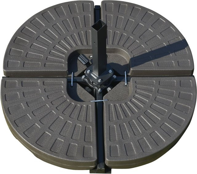 Outsunny Schirmständer Gewichte aus HDPE Kunststoff in Kaffee, 4-teilig, B/H/T: 100 x 10,5 x 100 cm - Bild 1