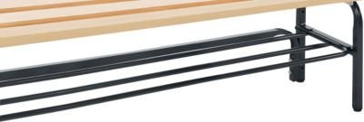 Sypro Schuhrost aus Stahl für Umkleidebank und Feuchtraum, Farbe: Anthrazit RAL 7016, Breite: 1500 mm - Bild 1