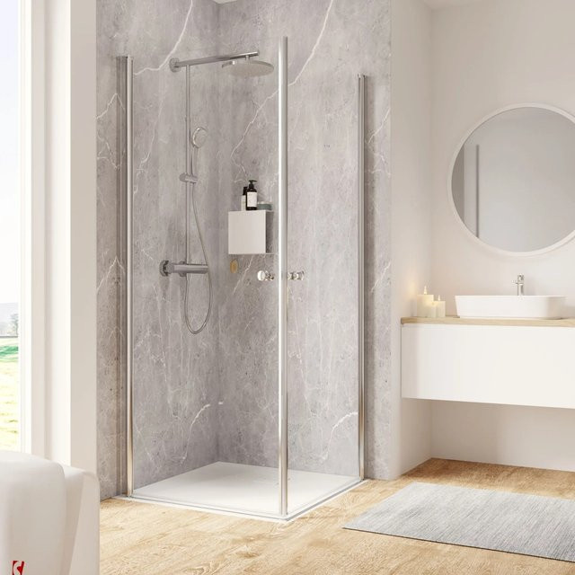 Schulte Duschkabine Eckeinstieg Garant 2.0 in Chromoptik und Transparent, H x B x T: 200 x 90 x 90 cm - Bild 1