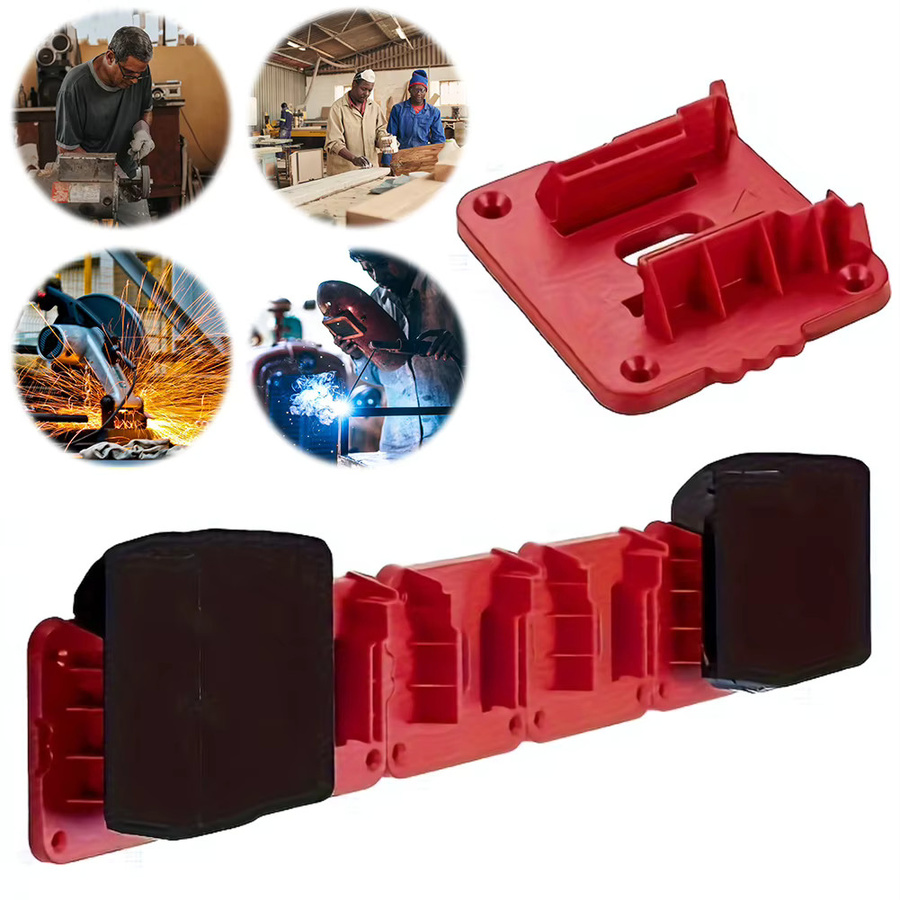 5 Stück Milwaukee M18 18V Batteriehalterung rote Wandhalterung für Lithium-Akkus - Bild 5