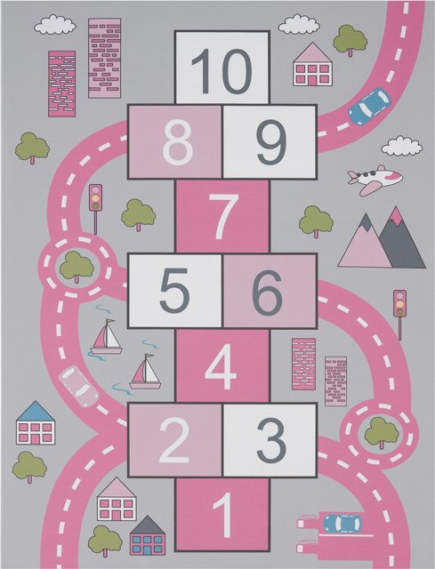 Kinderteppich Bini in Pink für das Kinderzimmer, strapazierfähig und pflegeleicht, B/B: 200 x 290 cm - Bild 1