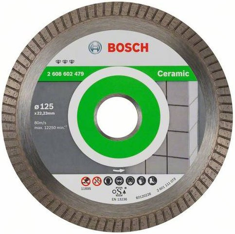 Bosch Diamanttrennscheibe Best for Ceramic Extra-Clean Turbo für Keramik, Porzellan und Feinsteinzeug, Durchmesser: 125 mm - Bild 1