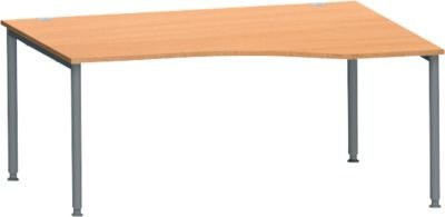 Schäfer Shop Genius Freiformschreibtisch MODENA FLEX mit Ansatz links, Breite: 180 cm, Ahorn/Anthrazit - Bild 1