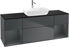 V&B Waschtischunterschrank Finion mit Wandbeleuchtung, Breite: 160 cm, Tiefe: 50,1 cm, Höhe: 50,1 cm, lackiert - Bild 1