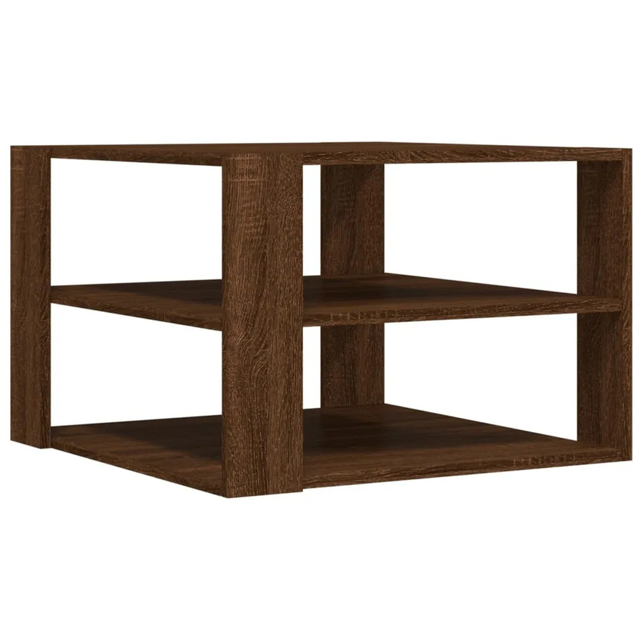 vidaXL Couchtisch in Eichen-Optik Braun aus Holzwerkstoff, B/T/H: 59,5 x 59,5 x 40 cm - Bild 2