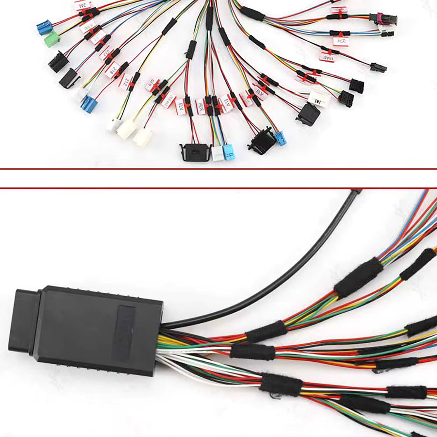 OBDOK ELV-Schloss-Testplattform-Kabel für Mercedes-Benz zur Schlüsselprogrammierung und bei Schlüsselverlust, unterstützt VVDI Großtablet, Schwarz/Mehrfarbig - Bild 2