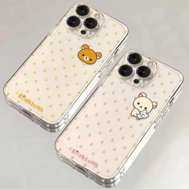 Transparente Handyhülle mit Rilakkuma Bär Motiv für Samsung Galaxy S26 S25 S24 S23 S22 S21 S20 FE Plus Ultra Lite Edge 5G als weiche Schutzhülle - Bild 1