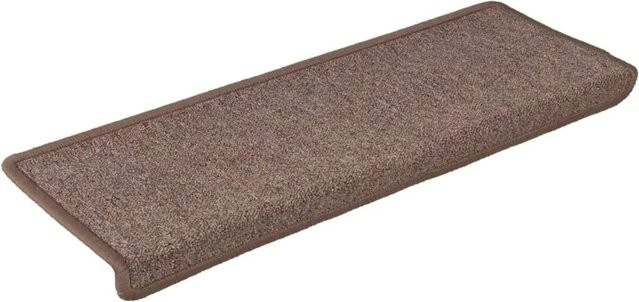 vidaXL Stufenmatten 15er Set aus Polypropylen, Braun, B/T/H: 65 x 21 x 4 cm, selbstklebend und rutschfest - Bild 1