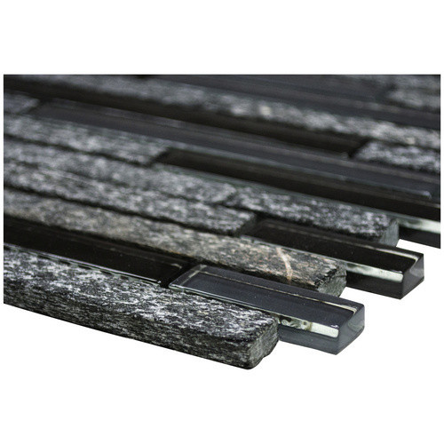 HuH Mosaik Mosaikfliese Nature Wandbelag in Grau und Schwarz mit Steinoptik, B: 33,8 cm, H: 29,8 cm - Bild 2