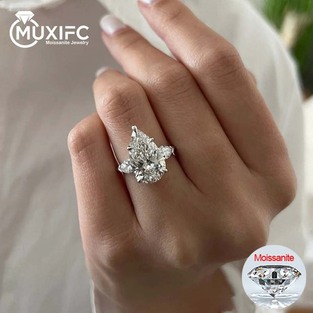 MUXIFC Verlobungsring, 925 Silber vergoldet, Diamant, Damen - Bild 1