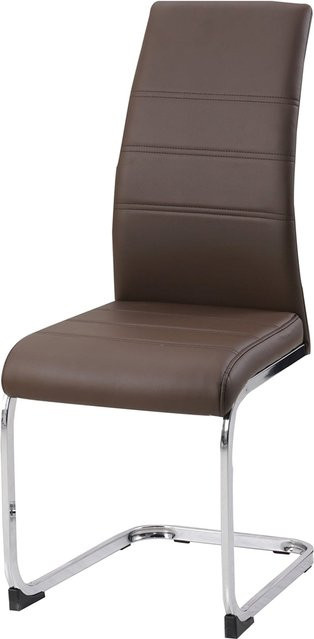 HTI-Living Schwingstuhl SallyC PU Modernes Esszimmerdesign in Braun mit Kunstleder und Metallgestell - Bild 1