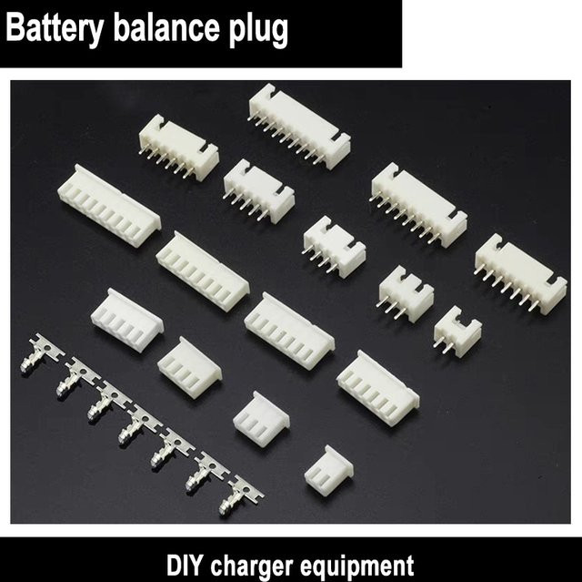 10 Stück XH2,5 2,5mm Balance Lade Terminal Stecker Set mit männlichen und weiblichen Steckern für LiPo Batterie Ladegeräte in Weiß - Bild 1