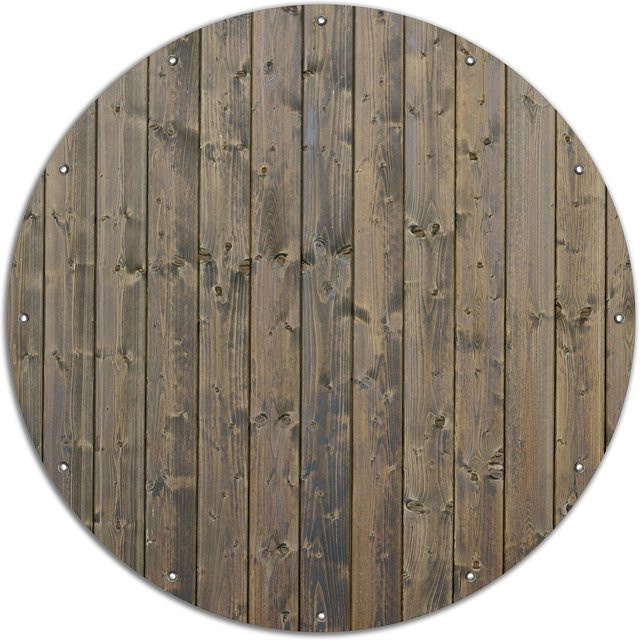 Wallario Gartenposter 2-teilig in Grau-Braun mit Holzmuster und Maserung, B/H: 180 x 180 cm - Bild 1