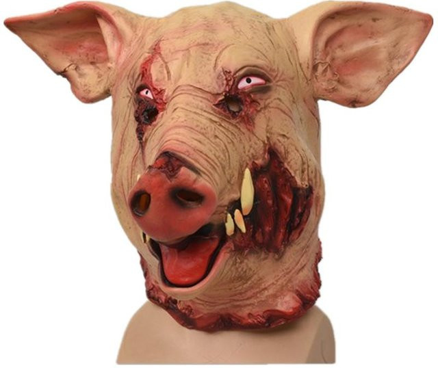 CrimsonCraft Schwein Kopf Maske, Cartoon Latex, Kostüm Requisite - Bild 1
