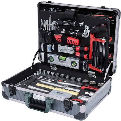 KS Tools 127-teiliges Universal-Werkzeugset aus Chrome Vanadium in 1/4 Zoll und 1/2 Zoll im Koffer - Bild 1