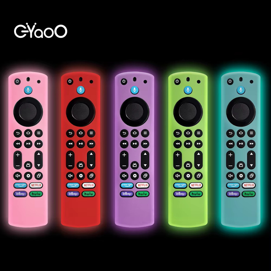 EYAOO Silikon-Fernbedienungsabdeckung für Fire TV Stick 4K Max 2. Generation und Fire TV Omni Series in Grün mit Schlüsselband und Leuchtfunktion im Dunkeln - Bild 2