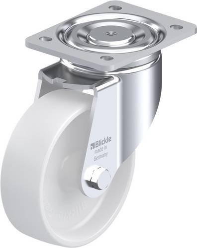 Blickle Lenkrolle 6213 LH-PO 150G mit weißem Kunststoffrad, Durchmesser: 150 mm, Tragfähigkeit: 400 kg - Bild 1