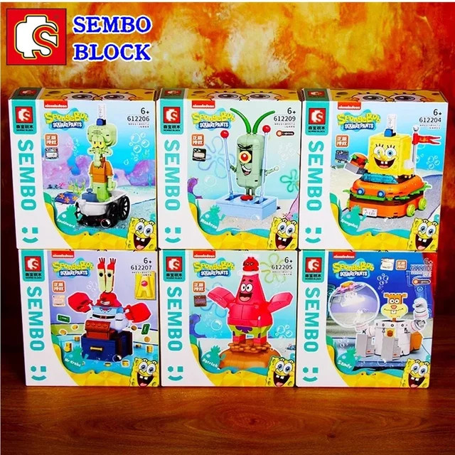 SEMBO SpongeBob SquarePants Bausteine, Meerestiere, ab 6 Jahren - Bild 1