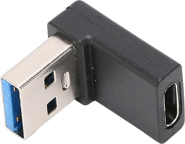 DIYelecs USB 3.0 auf USB Typ-C Adapter L-förmig in Schwarz für Laden und Datenübertragung - Bild 1