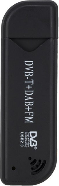 VODOOL Mini Tragbarer TV-Stick 820T2 Digitaler USB 2.0 TV-Empfänger DVB-T/T2 DAB+ FM RTL2832U SDR Tuner Dongle in Schwarz - Bild 1